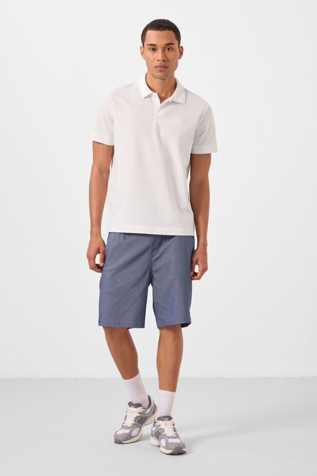 Kot Lacivert Standart Fit Dokuma Hafif Esnek Chino Erkek Şort - 81292 - 1