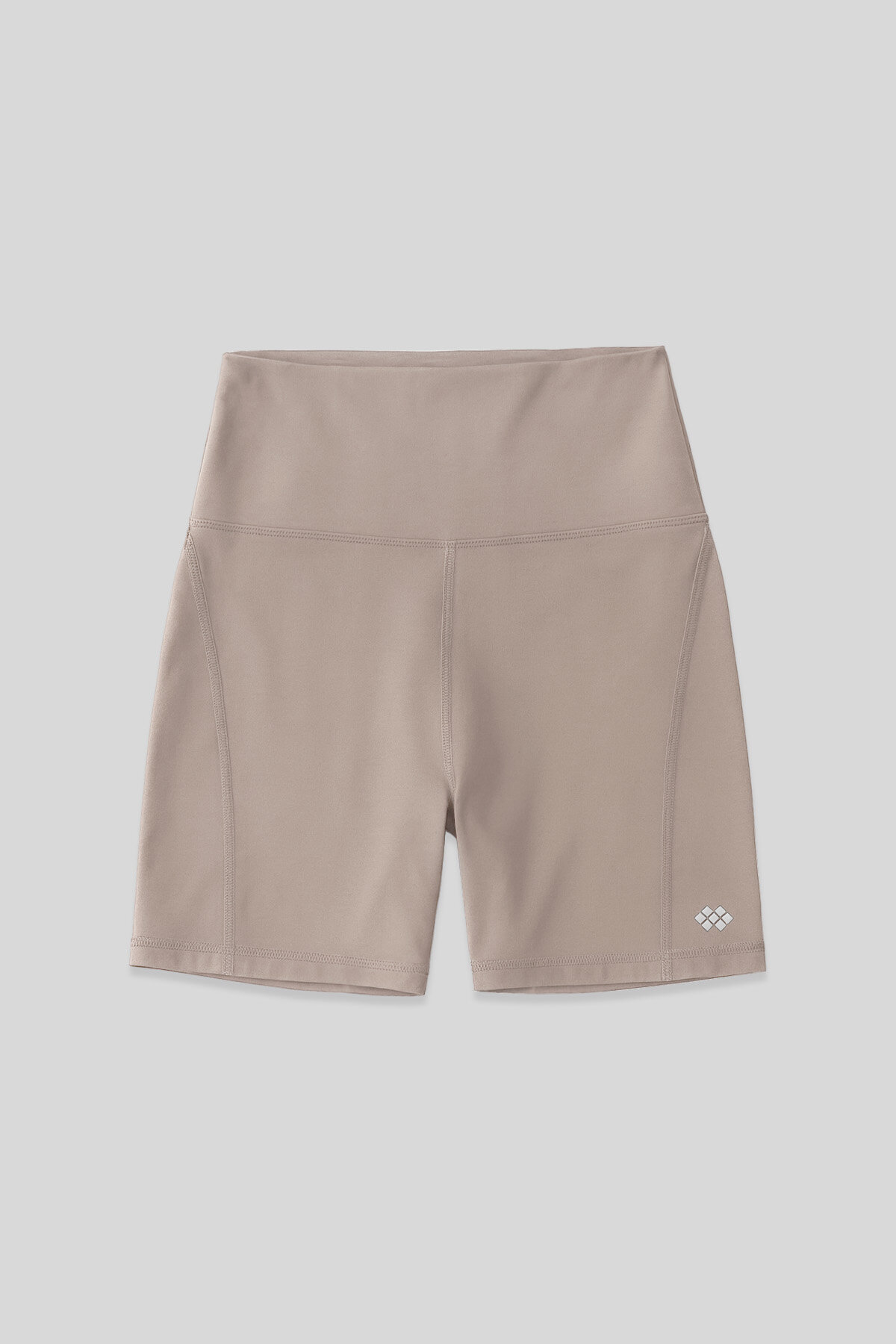 Koyu Bej Kemer Detaylı Yüksek Bel Slim Fit Kısa Biker Kadın Tayt - 91017 - TOMMYLIFE (1)