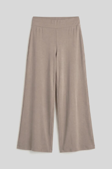 Koyu Bej Comfort Fit Geniş Paça Korsajlı Palazzo Kadın Pantolon - 94681 - TOMMYLIFE (1)