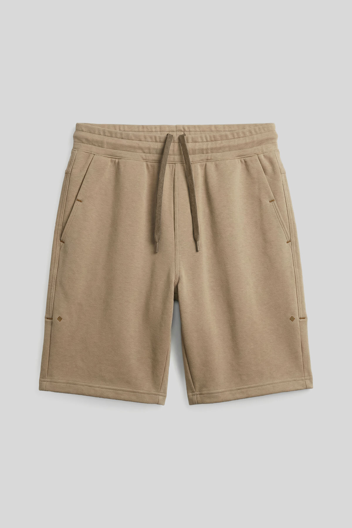 Koyu Bej Rahat Form Bağcıklı Cep Detaylı Battal Büyük Beden Erkek Şort - 81297 - TOMMYLIFE