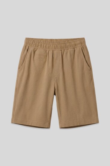 Koyu Bej Standart Fit Dokuma Hafif Esnek Chino Erkek Şort - 81290 