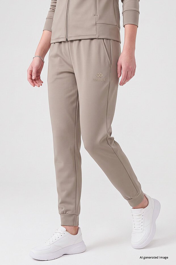 Koyu Bej Slim Fit Kadın Eşofman Takım - 95357 - 4