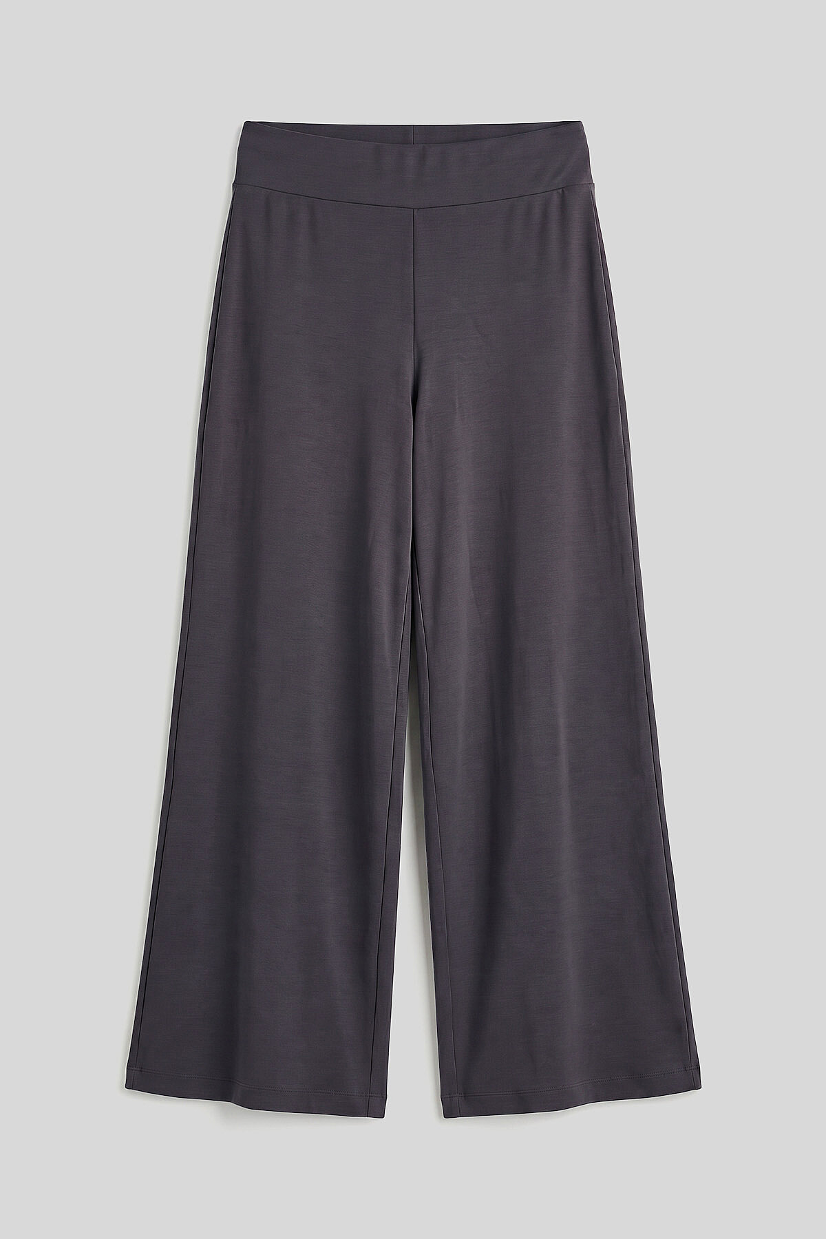 Koyu Gri Comfort Fit Geniş Paça Korsajlı Palazzo Kadın Pantolon - 94681 - TOMMYLIFE