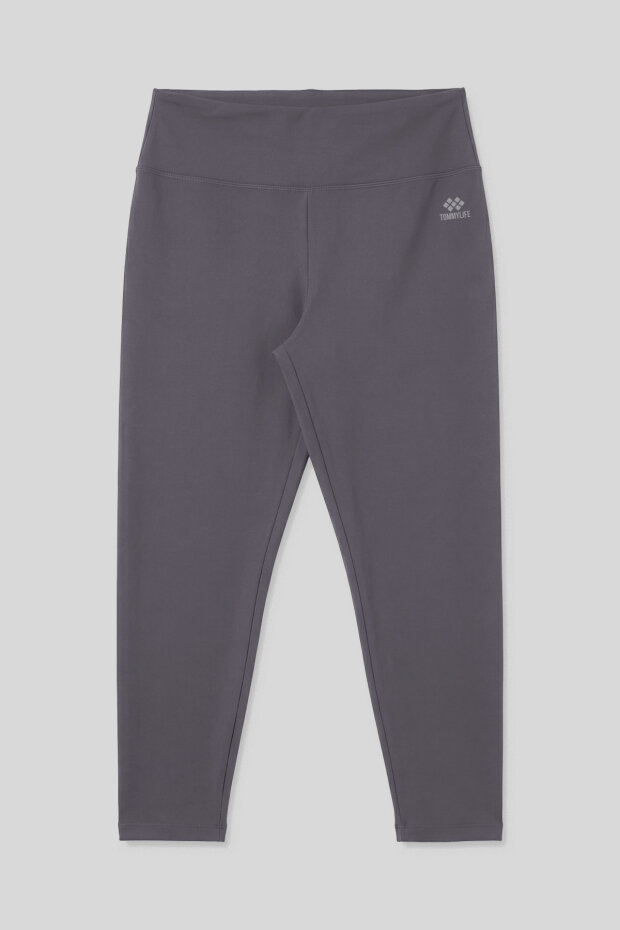 Koyu Gri Yüksek Bel Toparlayıcı Battal Büyük Beden Kadın Tayt- 94650 - 3