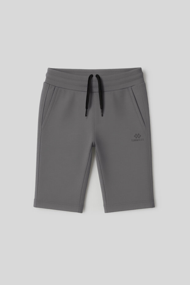 Koyu Gri Standart Fit Basic Performans Erkek Çocuk Şort - 11303 - 1