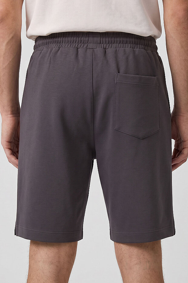 Koyu Gri Standart Fit Basic Arka Cepli Erkek Şort - 81314 - 6