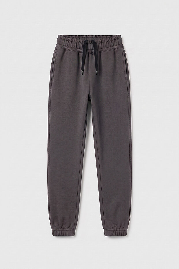Koyu Gri Standart Fit Basic Kız Çocuk Eşofman Alt - 75194 - 1
