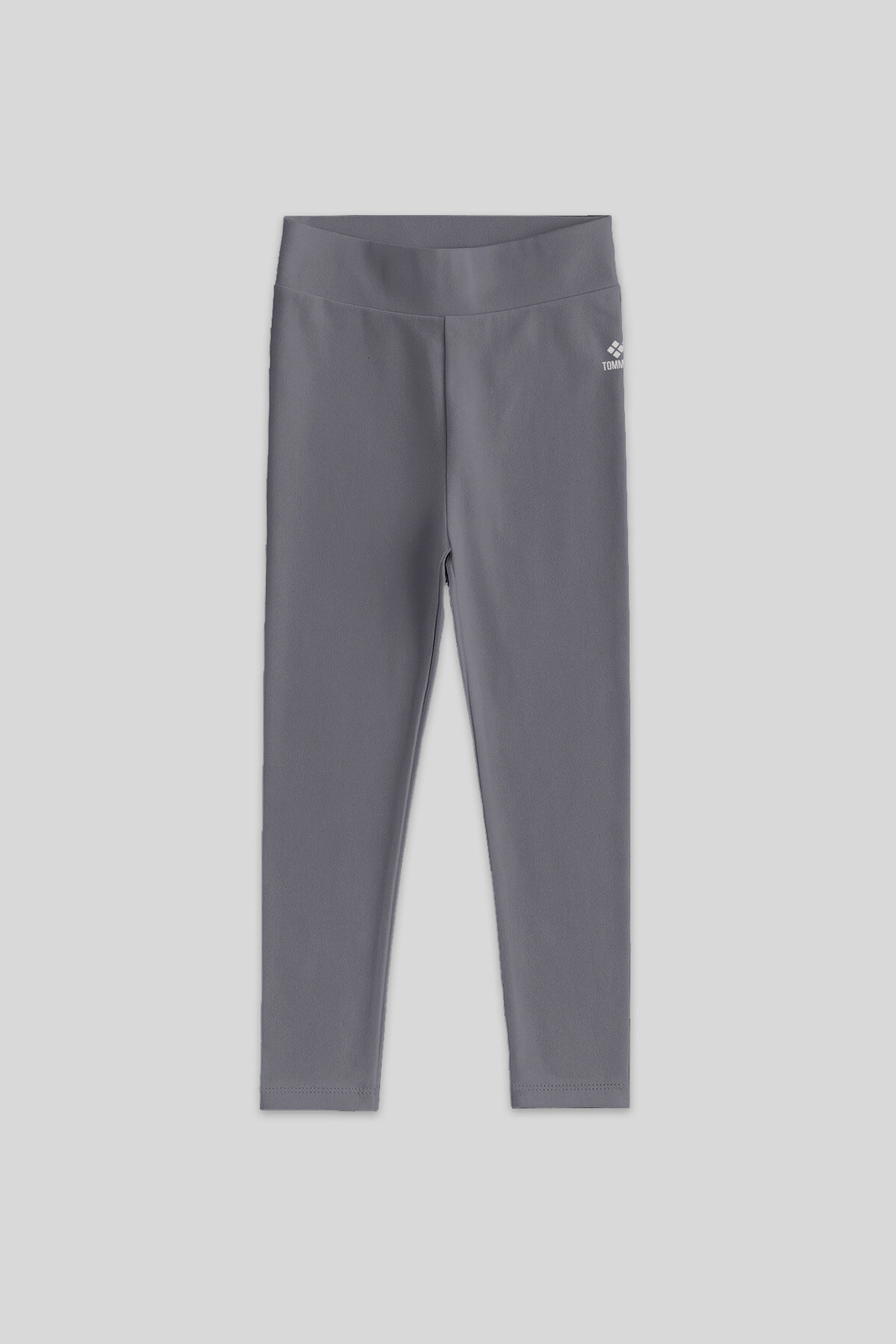 Koyu Gri Yüksek Bel Dar Paça Kız Çocuk Tayt - 75047 - TOMMYLIFE