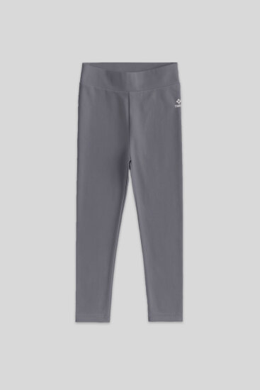 Koyu Gri Yüksek Bel Dar Paça Kız Çocuk Tayt - 75047 