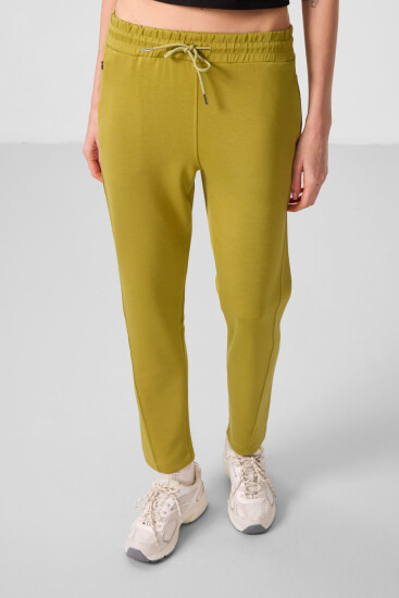 Koyu Hardal Yumuşak Dokulu Gizli Fermuarlı Dar Paça Kadın Pantolon - 94668 - TOMMYLIFE (1)