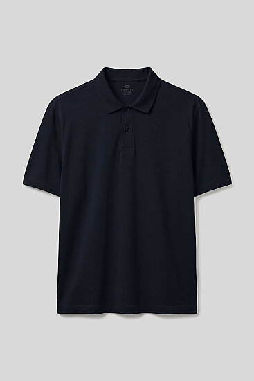 Lacivert Polo Yaka Büyük Beden Battal Erkek T-Shirt - 88511 - TOMMYLIFE (1)