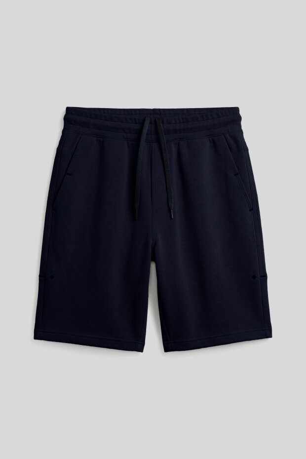 Lacivert Rahat Form Bağcıklı Cep Detaylı Battal Büyük Beden Erkek Şort - 81297 - 1