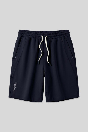 Lacivert Pamuklu Kalın Yumuşak Dokulu Standart Fit Basic Erkek Şort - 81278 