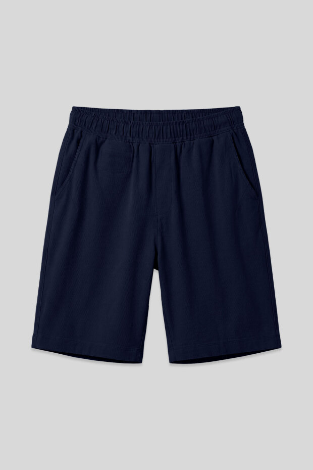 Lacivert Standart Fit Dokuma Hafif Esnek Chino Erkek Şort - 81290 - 1