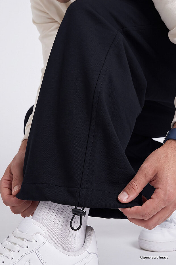 Lacivert Lastikli Erkek Baggy Eşofman Alt - 82200 - 3