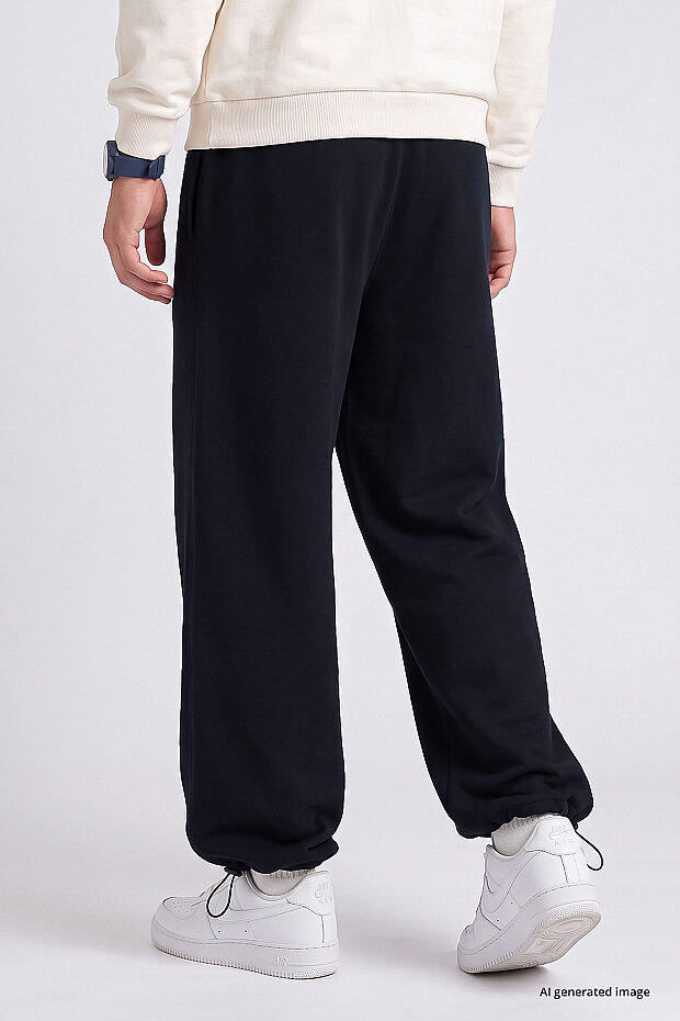 Lacivert Lastikli Erkek Baggy Eşofman Alt - 82200 - 5