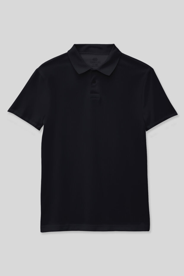 Lacivert Polo Yaka Standart Fit Basic Unisex Çocuk T-Shirt - 11330 - 3