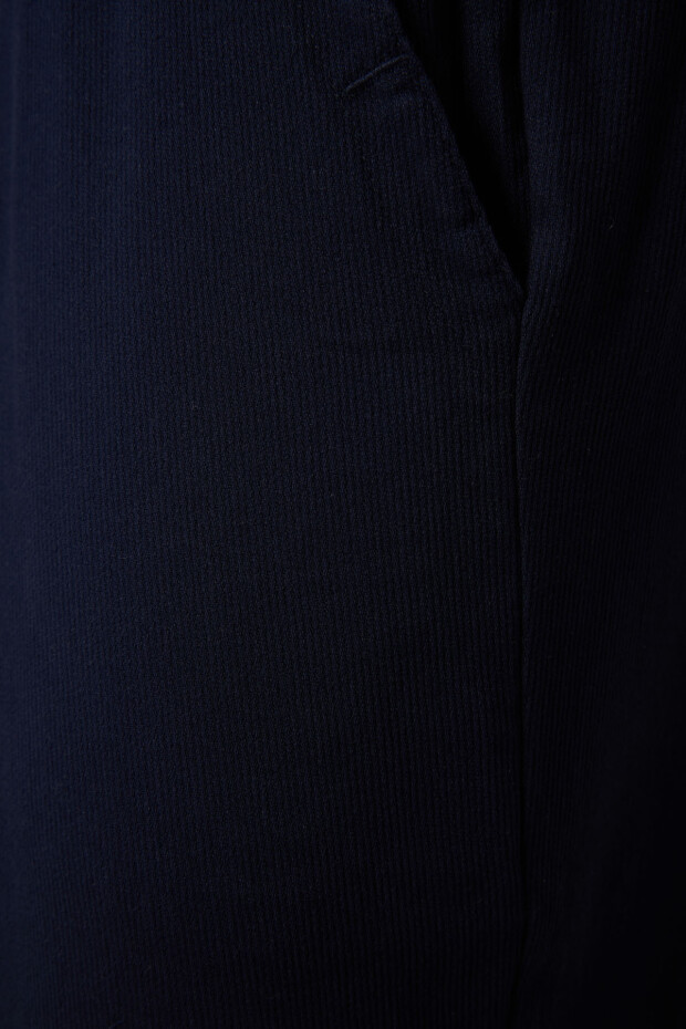 Lacivert Standart Fit Dokuma Hafif Esnek Chino Erkek Pantolon - 82176 - 6