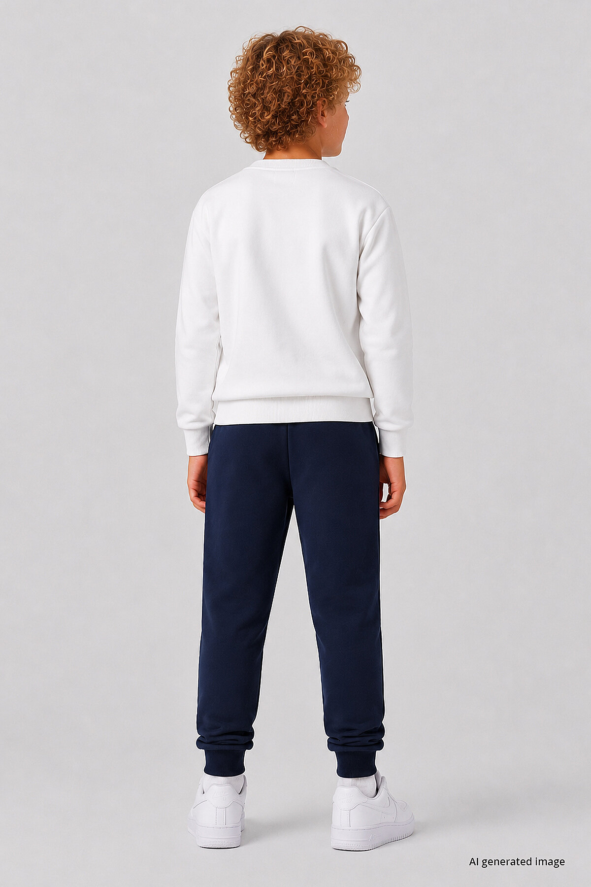 Lacivert Standart Fit Manşetli İnce Erkek Çocuk Eşofman Alt - 11205 - TOMMYLIFE (1)