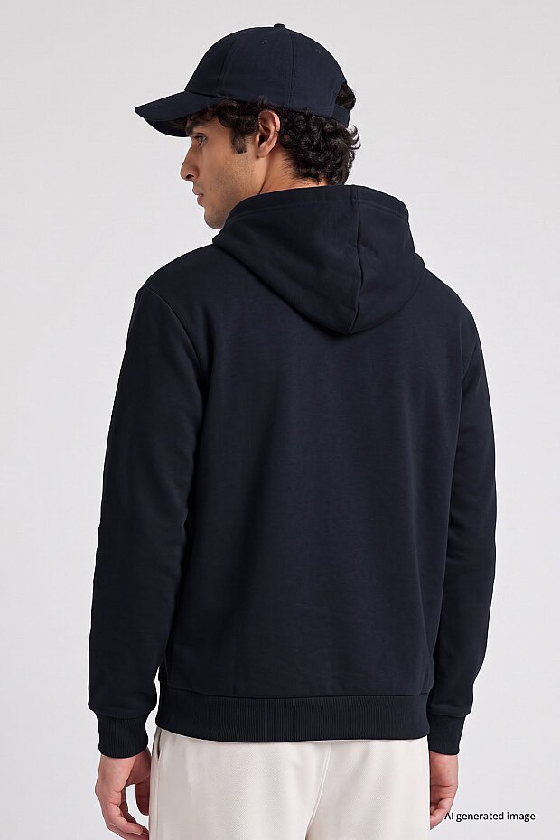 Lacivert Standart Kalıp Basic Erkek Sweatshirt - 88513 - 5