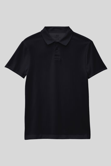 Lacivert Polo Yaka Standart Fit Basic Unisex Çocuk T-Shirt - 11330 