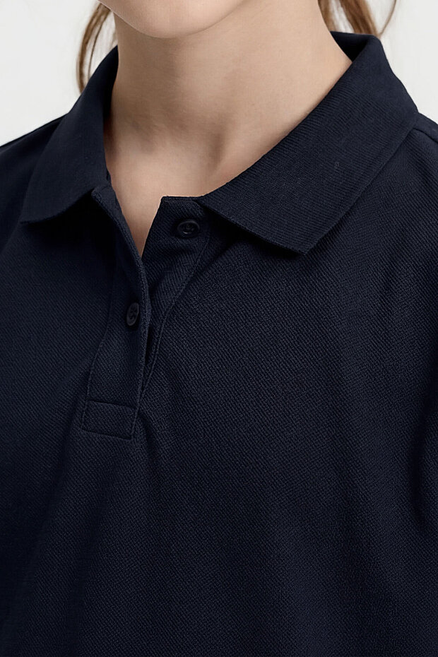 Lacivert Polo Yaka Standart Fit Basic Unisex Çocuk T-Shirt - 11330 - 5