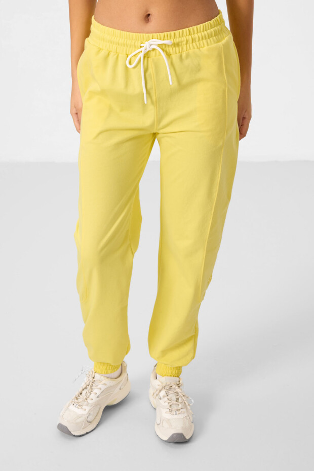 Limon O Yaka Basic Oversize Kadın Eşofman Tunik Takım - 95347 - 6