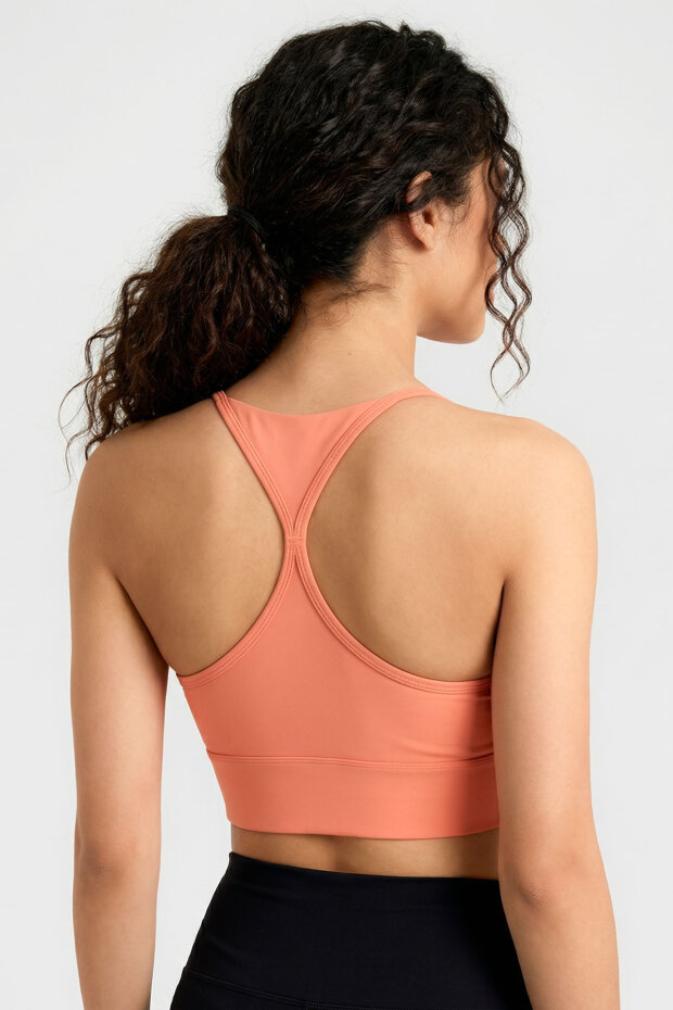 Mercan Standart Fit Baskılı Sırt Detaylı Kadın Spor Büstiyer - 97300 - 3