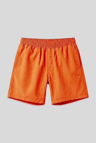 Neon Oranj Hızlı Kuruyan Standart Fit Erkek Deniz Şortu - 81237 