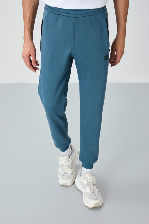 Cesar Orman Yeşil Cepli Şardonlu Erkek Eşofman Alt - 84929 - 4