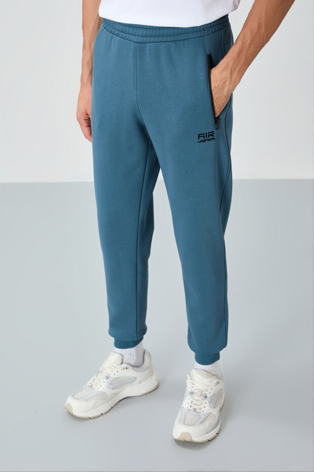 Cesar Orman Yeşil Cepli Şardonlu Erkek Eşofman Alt - 84929 - 1