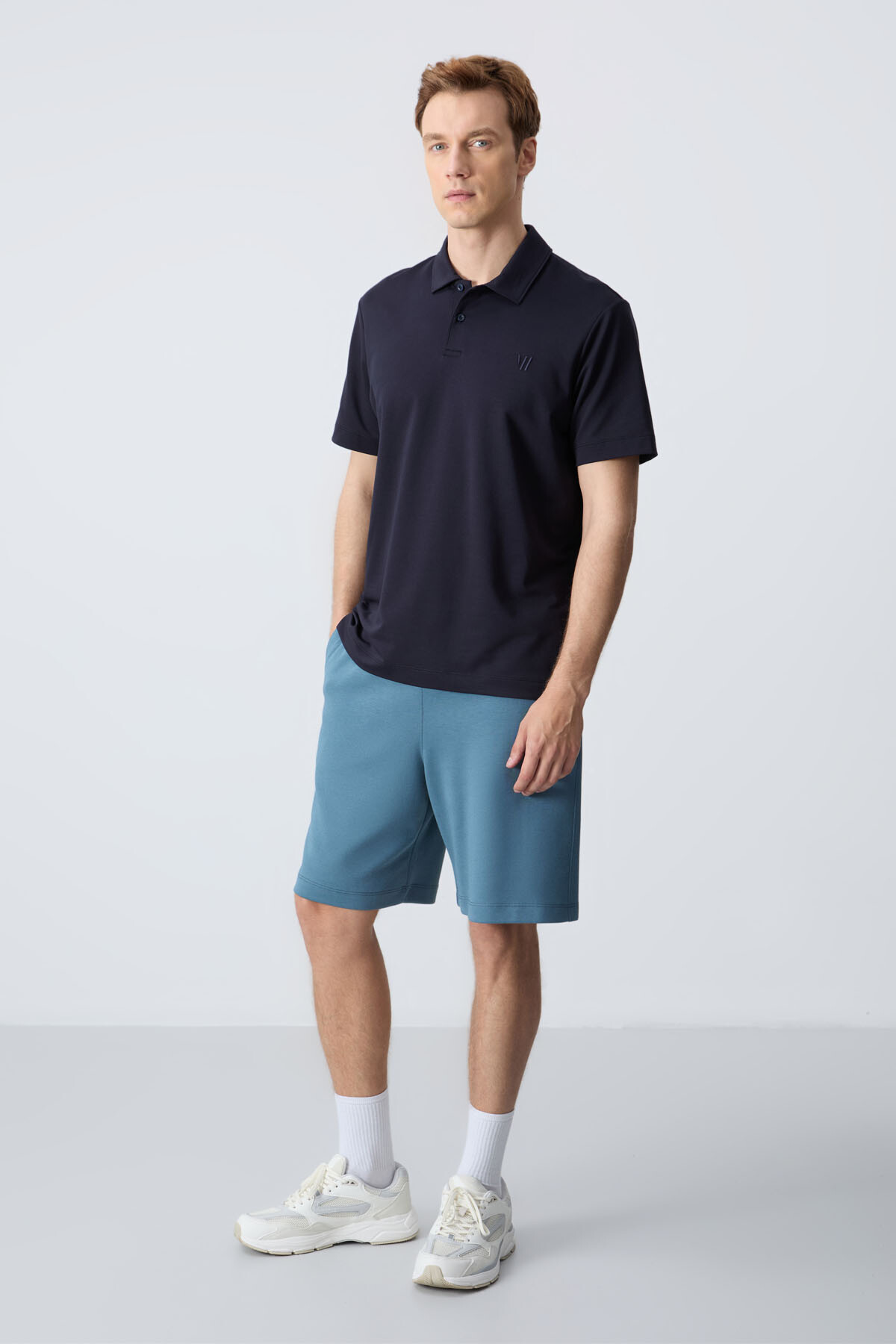 Orman yeşili Pamuklu Kalın Yumuşak Dokulu Standart Fit Basic Erkek Şort - 81275 - Air Jones (1)