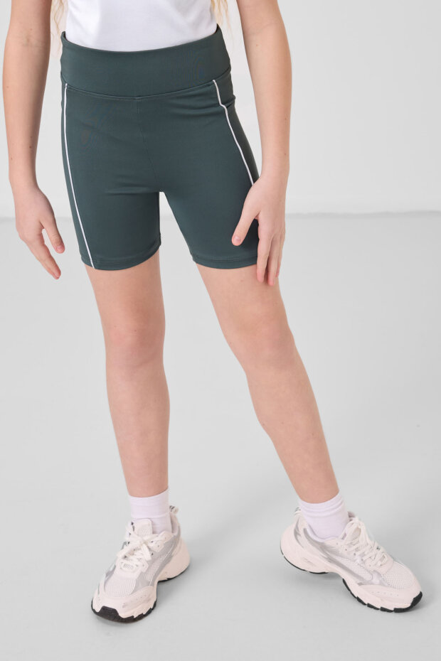 Orman Yeşili Esnek Standart Fit Basic Performans Kız Çocuk Tayt - 75189 - 1