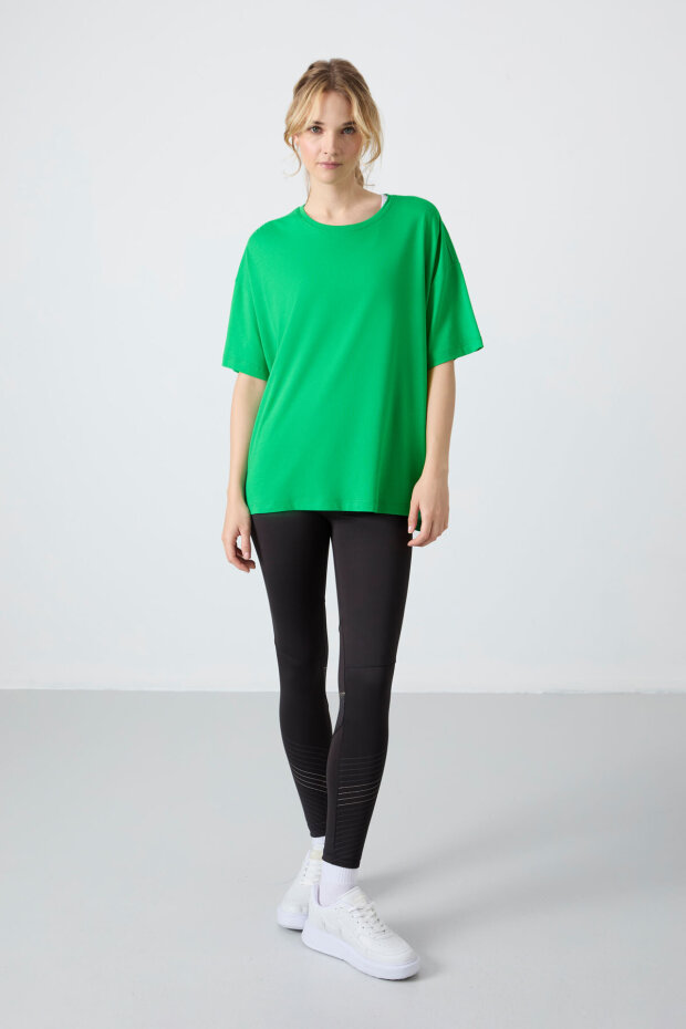 Oversize Fit Basic O Yaka 5'li Paket Kadın T-Shirt - 97285 - 6