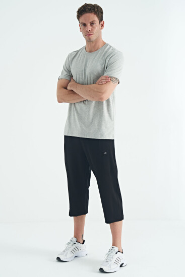 Gri Melanj Erkek Basic Kısa Kol Standart Kalıp O Yaka T-shirt - 87911 - TOMMYLIFE (1)