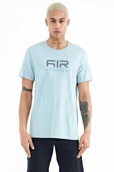 Liam Açık Mavi Standart Kalıp Erkek T-Shirt - 88207 - Thumbnail