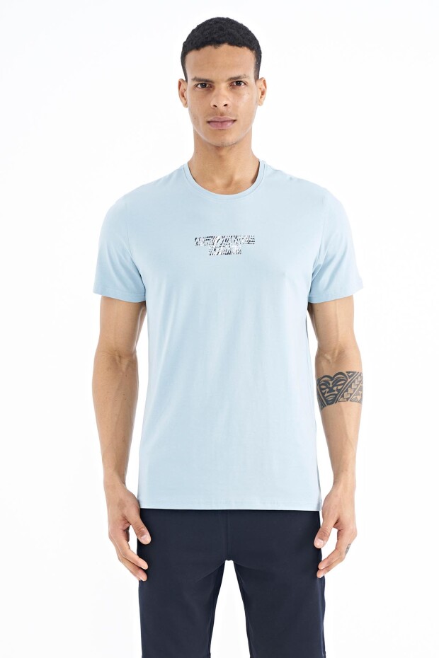 Harley Açık Mavi Standart Kalıp Erkek T-Shirt - 88203