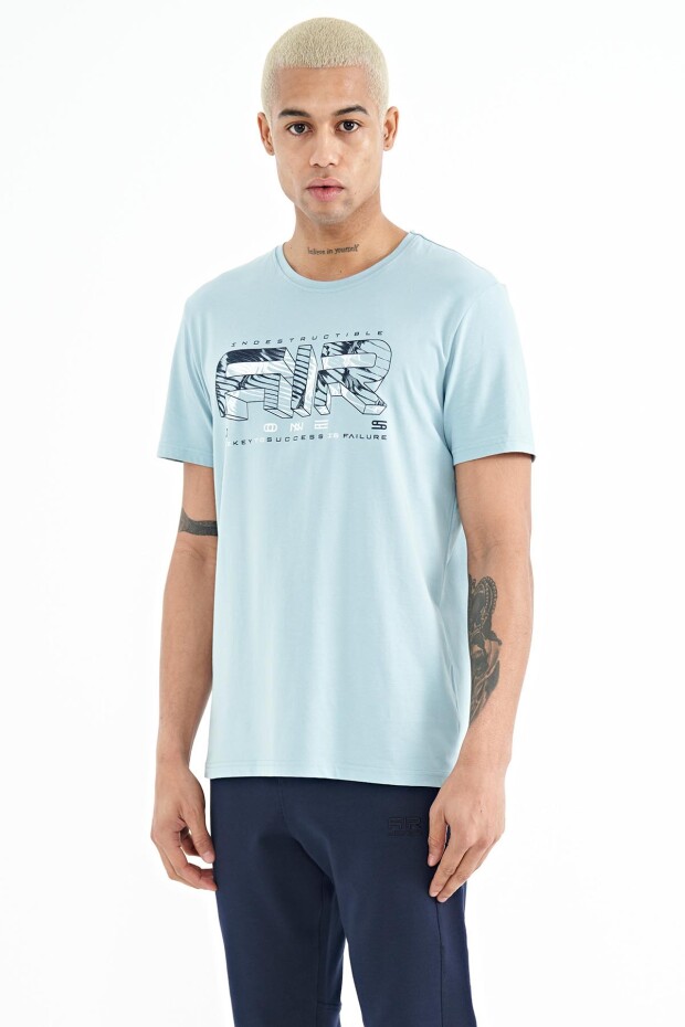 Oscar Açık Mavi Standart Kalıp Erkek T-Shirt - 88226