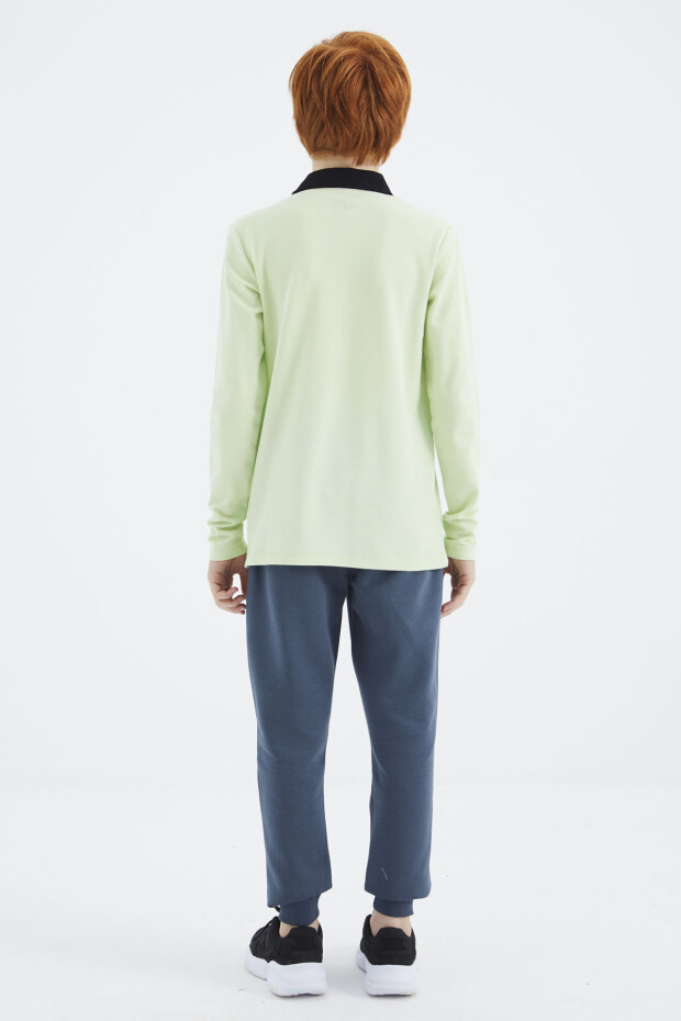Açık Yeşil Polo Yaka Basic Erkek Çocuk T-Shirt - 11171 - 7