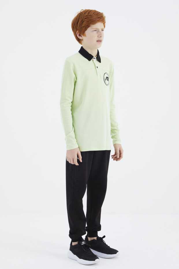 Açık Yeşil Polo Yaka Erkek Çocuk T-Shirt - 11172 - 4