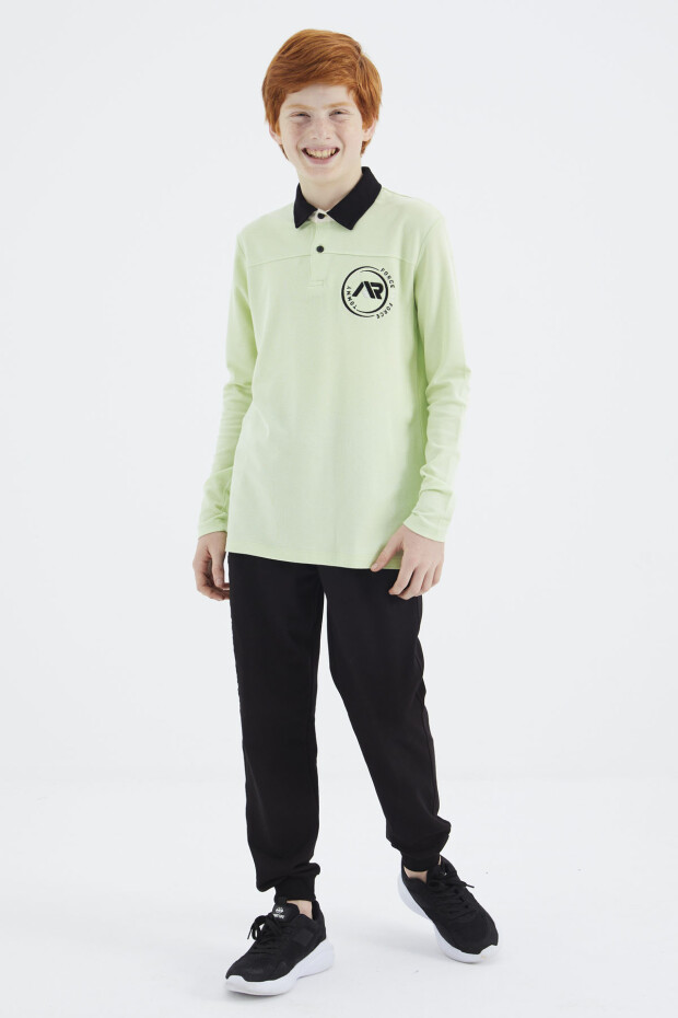 Açık Yeşil Polo Yaka Erkek Çocuk T-Shirt - 11172 - 5