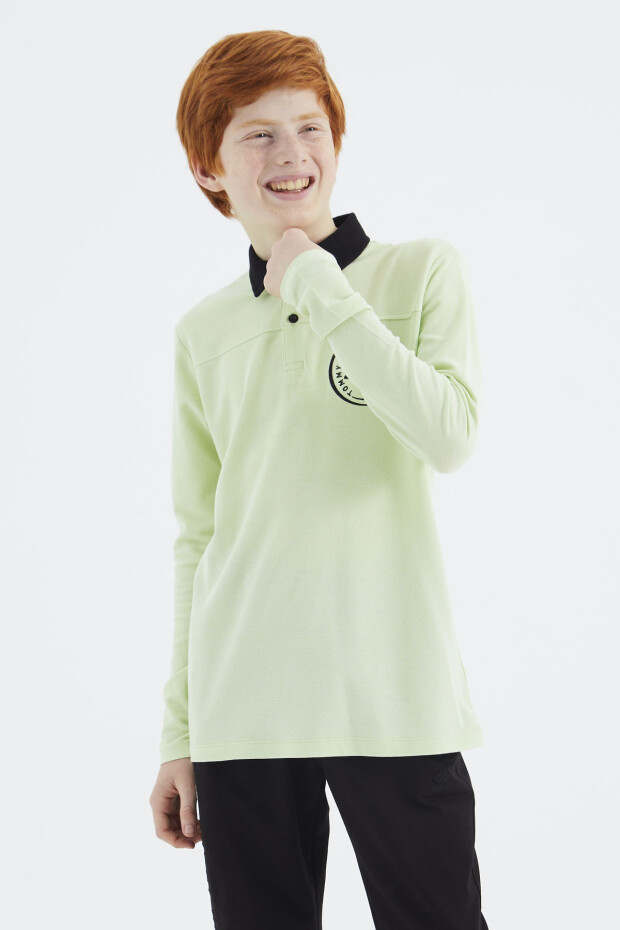 Açık Yeşil Polo Yaka Erkek Çocuk T-Shirt - 11172 - 7