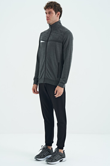 Harry Antrasit Melanj - Siyah Standart Kalıp Erkek Eşofman Takım - 85197 - Air Jones (1)