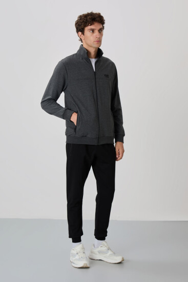 Anton Antrasit Melanj - Siyah Jogger Eşofman Takım - 85178 - Air Jones