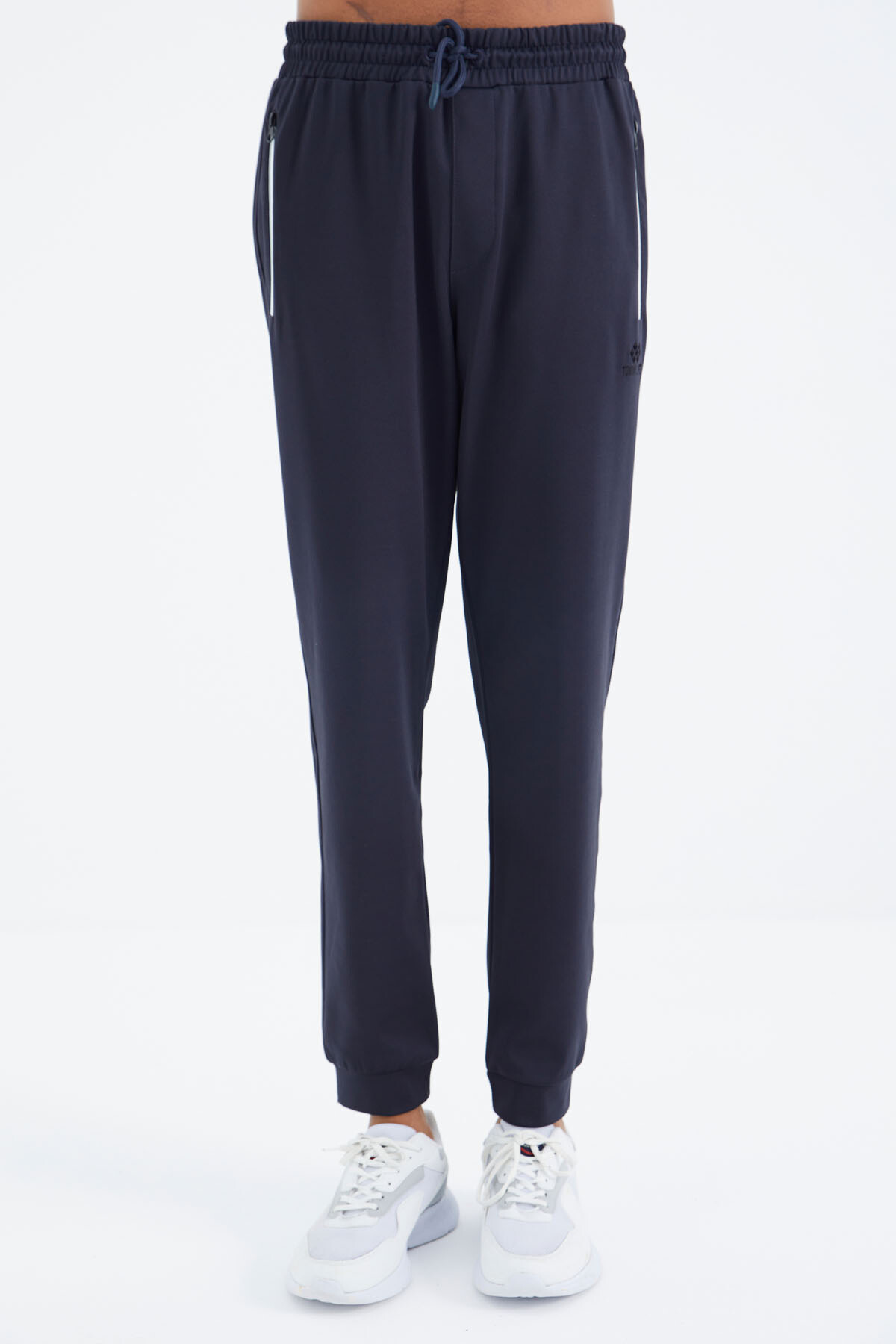 Antrasit Bağcıklı Cep Detaylı Rahat Kalıp Erkek Eşofman Alt - 84993 - TOMMYLIFE (1)