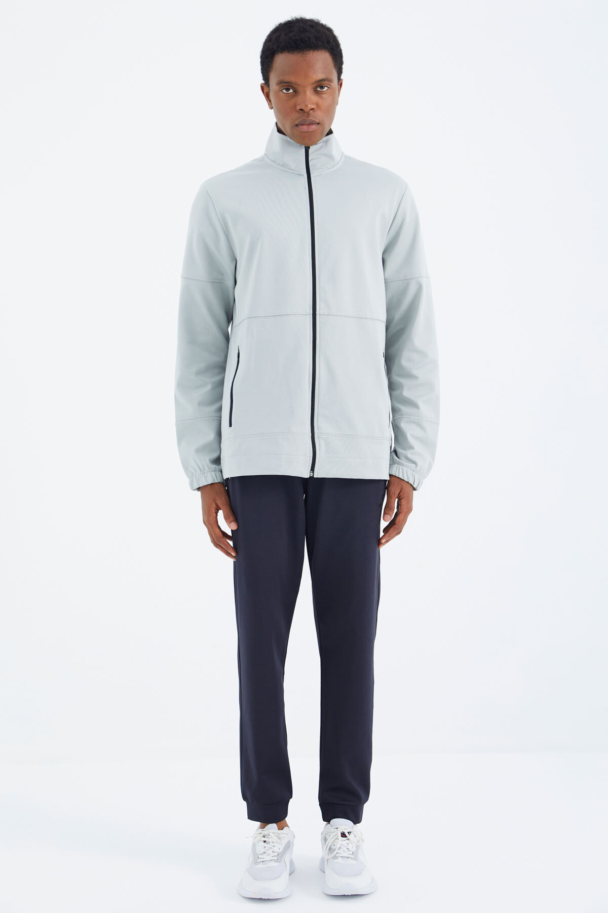 Antrasit Bağcıklı Cep Detaylı Rahat Kalıp Erkek Eşofman Alt - 84993 - TOMMYLIFE