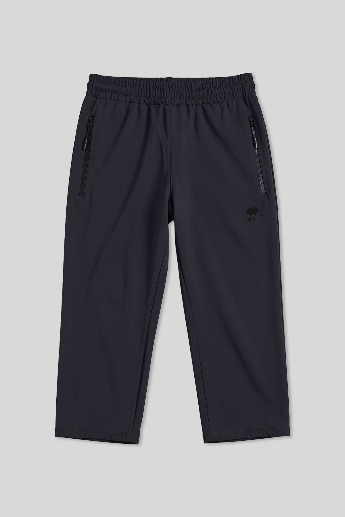 Antrasit Bağcıklı Standart Kalıp Fermuar Cepli Aktif Spor Erkek Kapri - 83096 - TOMMYLIFE (1)