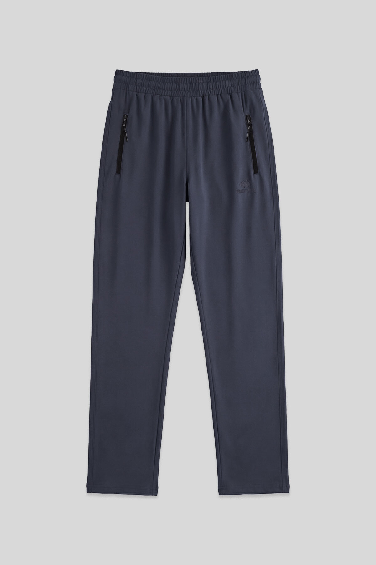 Antrasit Erkek Fermuarlı Üç Cepli Standart Kalıp Klasik Paça Eşofman Alt - 84768 - TOMMYLIFE