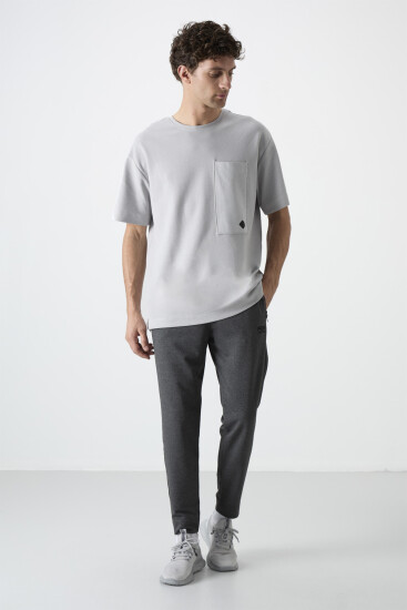 Barton Antrasit Melanj Jogger Erkek Eşofman Alt - 84952 - Air Jones (1)