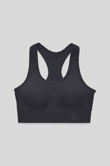 Antrasit Sırt Detaylı Dar Kalıp U Yaka Kadın Spor Büstiyer - 97120 